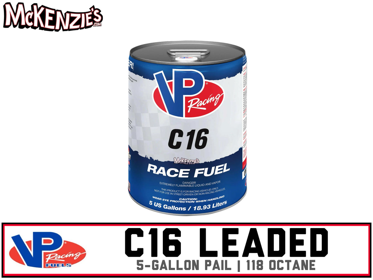 VP C16 | 118 Octane | Leaded | 5-Gallon Pail| McKenzie's
