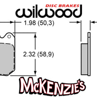 Wilwood 6812 Series Brake Pads - 1.98" Width x .50" Thick