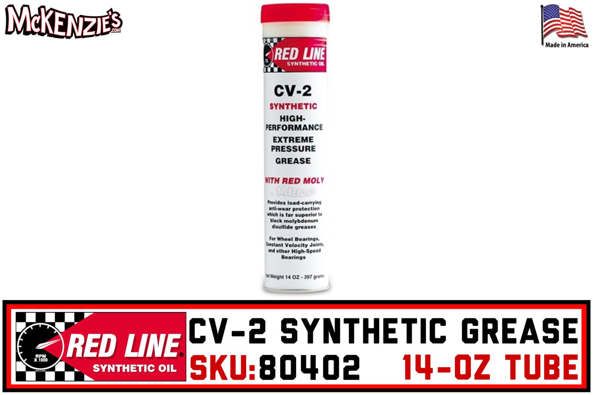 Redline 80402 | CV-2 Synthetic CV Grease | 14oz tube| McKenzie's