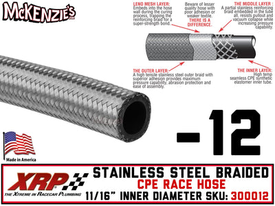 -12 Stainless Steel Braided CPE Race Hose | .688