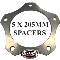 5 x 205MM Wheel Spacers (4 Width Options)
