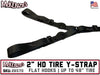 2" x 3-point HD "Y" Spare Tire Tie Down | Flat Hook | USA MADE | 26570-USA