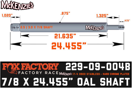 229-09-004B Fox Shock Shaft