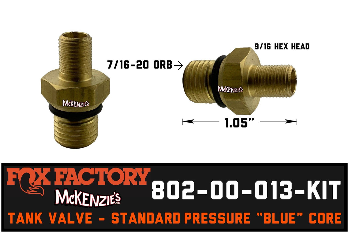 Fox 802-00-013-KIT Schrader | 7/16-20 ORB Tank Valve| McKenzie's