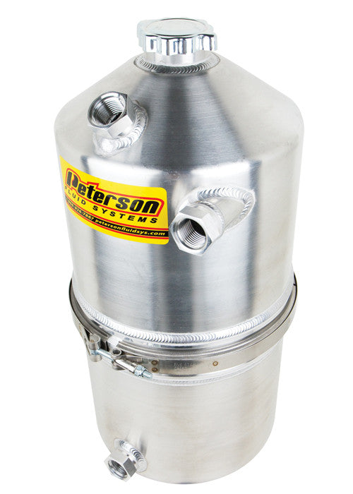 Réservoir Dry Sump Aluminium Naturel Peterson Fluid 08-0005 - 2 Gallons - Haute Performance