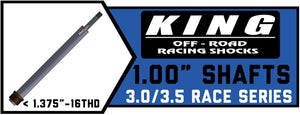 King Shock Shafts 3.0"/3.5" x 1.00" | 1.375"-16 THD | Race Series