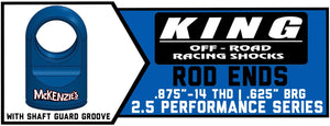King Shock Rod Ends w/Shaft Guard Groove 2.5" x .875" |  .875"-14 THD | Performance Series