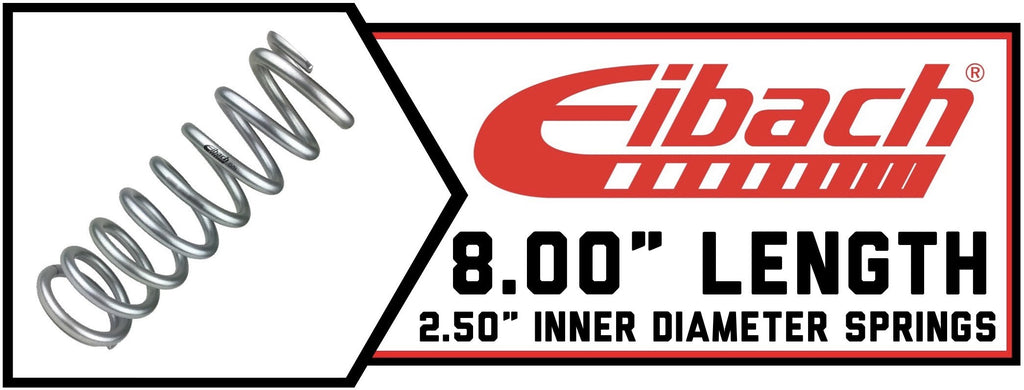 8.00" Long | 2.50" ID Coils | Silver