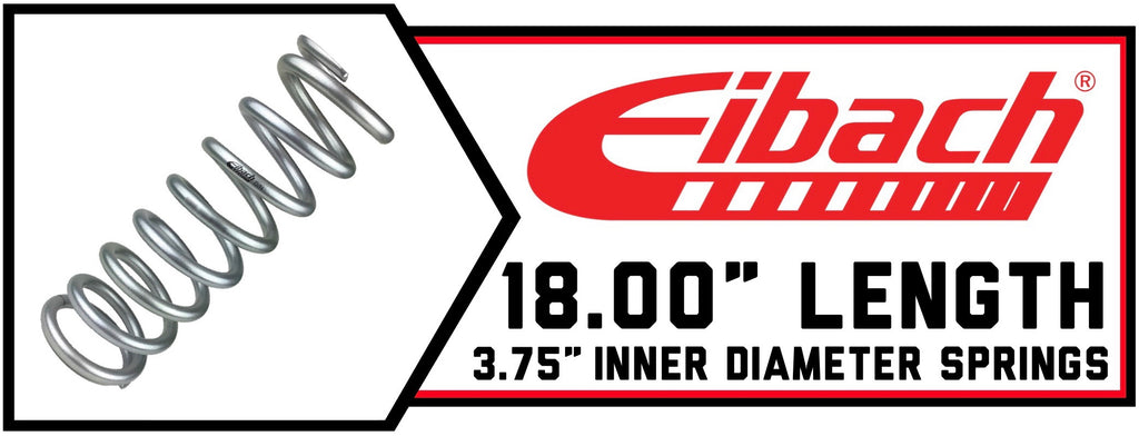 18.00" Long | 3.75" ID Coils | Silver