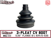 934/5 & Series 30 CV BOOT "030" | 5.25" FLANGE I.D | 3-Pleat | 999IBO