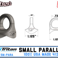 Small Parallel Weld On Eyelets | .73" ID x 1.50" Radius | USA-4130 | Triton Engineering