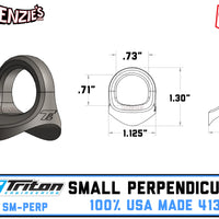 Small Perpendicular Weld On Eyelets | .73" ID x 1.50" Radius | USA-4130 | Triton Engineering