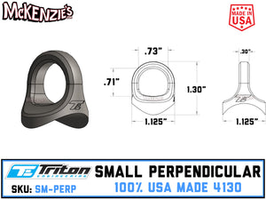 Small Perpendicular Weld On Eyelets | .73" ID x 1.50" Radius | USA-4130 | Triton Engineering