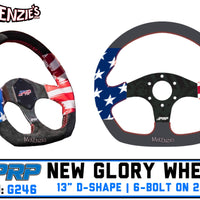 New Glory D-Shaped Steering Wheel | 13" Flat | 6-bolt on 2-3/4 (70mm) | PRP G246