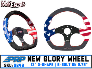 New Glory D-Shaped Steering Wheel | 13" Flat | 6-bolt on 2-3/4 (70mm) | PRP G246