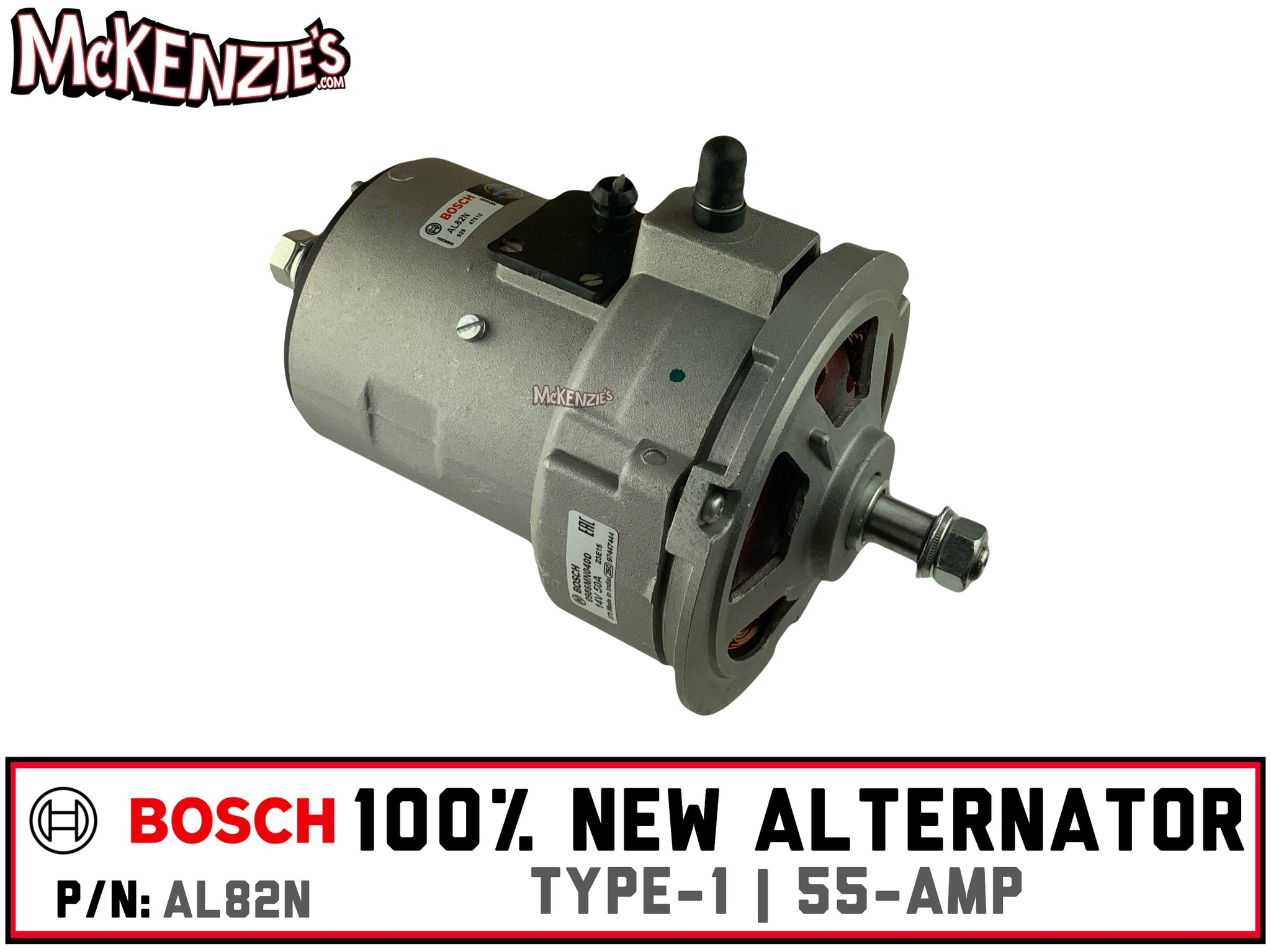 New Alternator | 55-Amp | Type-1 | Bosch AL82N| McKenzie's