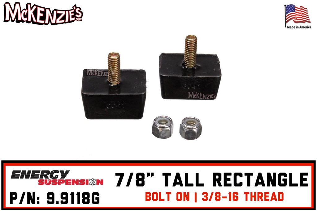 7/8" Rectangle Bump Stops | Energy Suspension 9.9118G