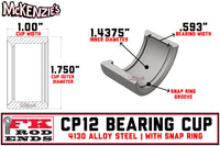 FK Bearing Uniball Cup | CP12 Dimensions