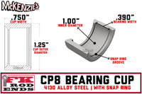 FK Bearing Uniball Cup | CP8 Dimensions