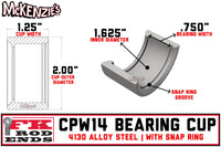 FK Bearing Uniball Cup | CPW14 Dimensions