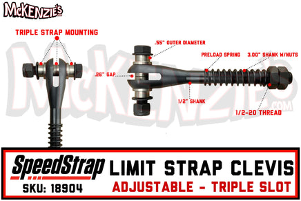 Limit Strap Clevis | Triple Strap | SpeedStrap 18904