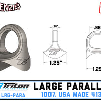 Large Parallel Weld On Eyelets | .86" ID x 1.50" Radius | USA-4130 | Triton Engineering