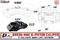 ProAm Racing 6993N-WWC CALIPER | 6-PISTON | 6.875" MOUNT