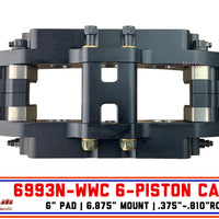 ProAm Racing 6993N-WWC CALIPER | 6-PISTON | 6.875" MOUNT