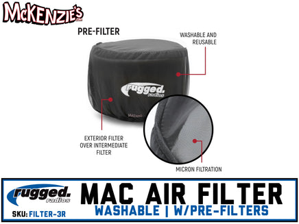 RUGGED MAC AIR FILTER | PRE-FILTER SOCK