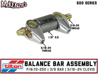 TILTON 72-250 BALANCE BAR DIMENSIONS