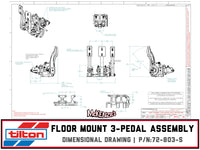 TILTON_72-803-S_FLOOR MOUNT 3-PEDAL DIMENSIONAL_DRAWING