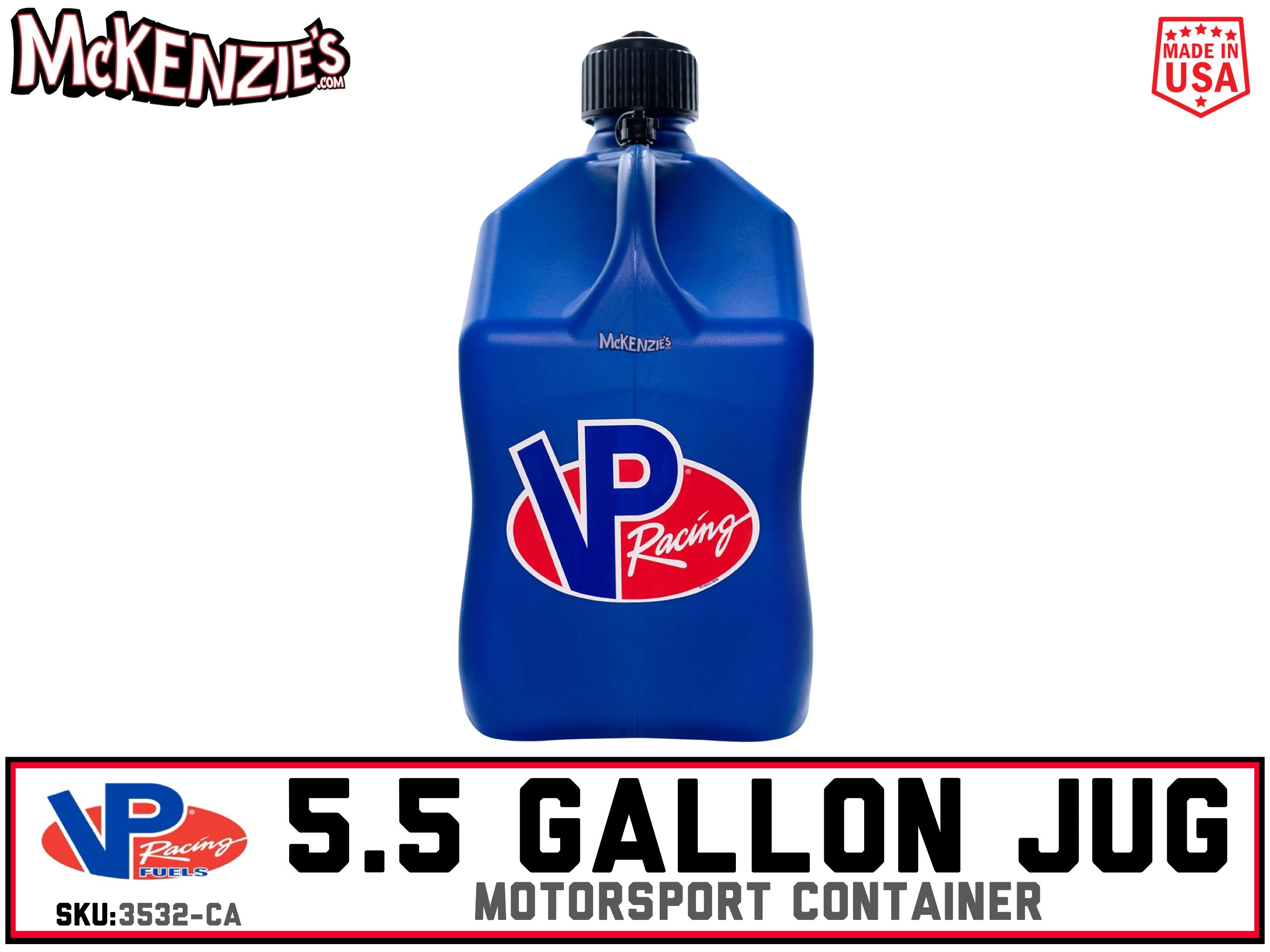 VP Racing Motorsport 5.5 Gallon Jug | Blue | VP 3532-CA| McKenzie's