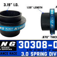 King Shocks 30308-012 | 3.0 Shock Coil Slider | Performance Series