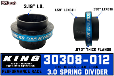 King Shocks 30308-012 | 3.0 Shock Coil Slider | Performance Series