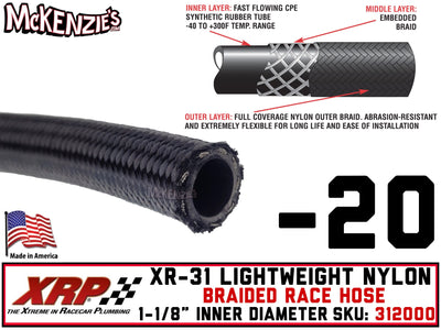 -20 XR-31 Lightweight Nylon Braided Race Hose | 1.125