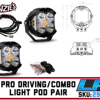 Baja Designs 29-7803 | LP4 Pro LED Light Pods | Clear Driving/Combo