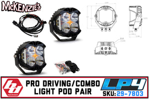 Baja Designs 29-7803 | LP4 Pro LED Light Pods | Clear Driving/Combo