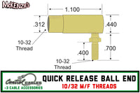 10/32 Cable Ball End - Quick Disconnect | Control Cable |175-403-003-Q