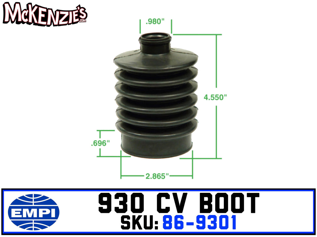 930/934 CV Boot - Straight | Flange Mount | EMPI 86-9301