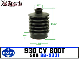 930/934 CV Boot - Straight | Flange Mount | EMPI 86-9301