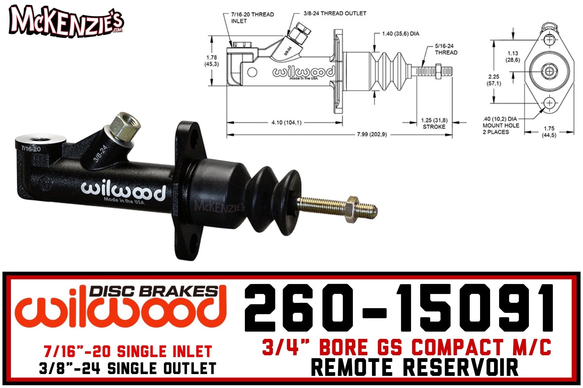 Wilwood 260-15091 | 3/4