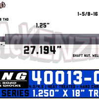 King Shocks 40013-W18 | 1.250" X 18" Travel Shaft | 4.0/4.5 Race Series | King 40013-018
