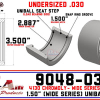 PRM-9048-030 | 1.50" TT Undersized Uniball Cup