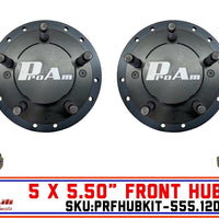 ProAm 5 on 5.50" Front Prerunner Truck Hubs | 12-Bolt DANA Snouts | IronMan Series