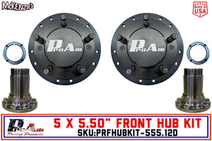 ProAm 5 on 5.50" Front Prerunner Truck Hubs | 12-Bolt DANA Snouts | IronMan Series