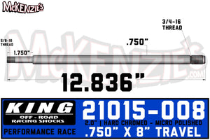 King Shocks 21015-008 | 2.0 x 8" Travel Shaft