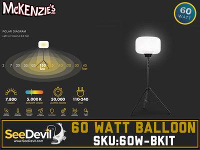 See Devil 60 Watt Balloon Light Kit