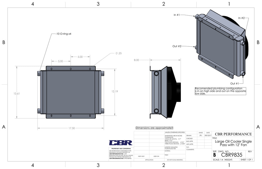 CBR 9835 Large Oil Cooler