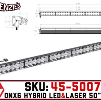 Baja Designs 45-5007 | OnX6 50" Bar | Hybrid LED & Laser