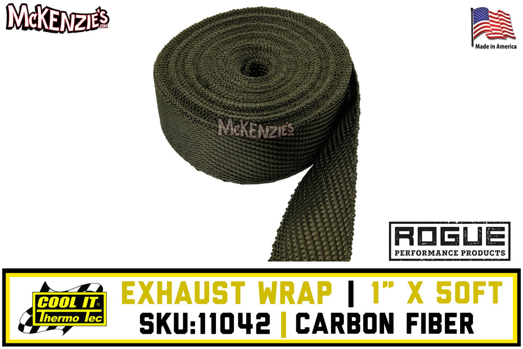 2" x 50ft Header Wrap |  Rogue Carbon Fiber | Thermo Tec 11042